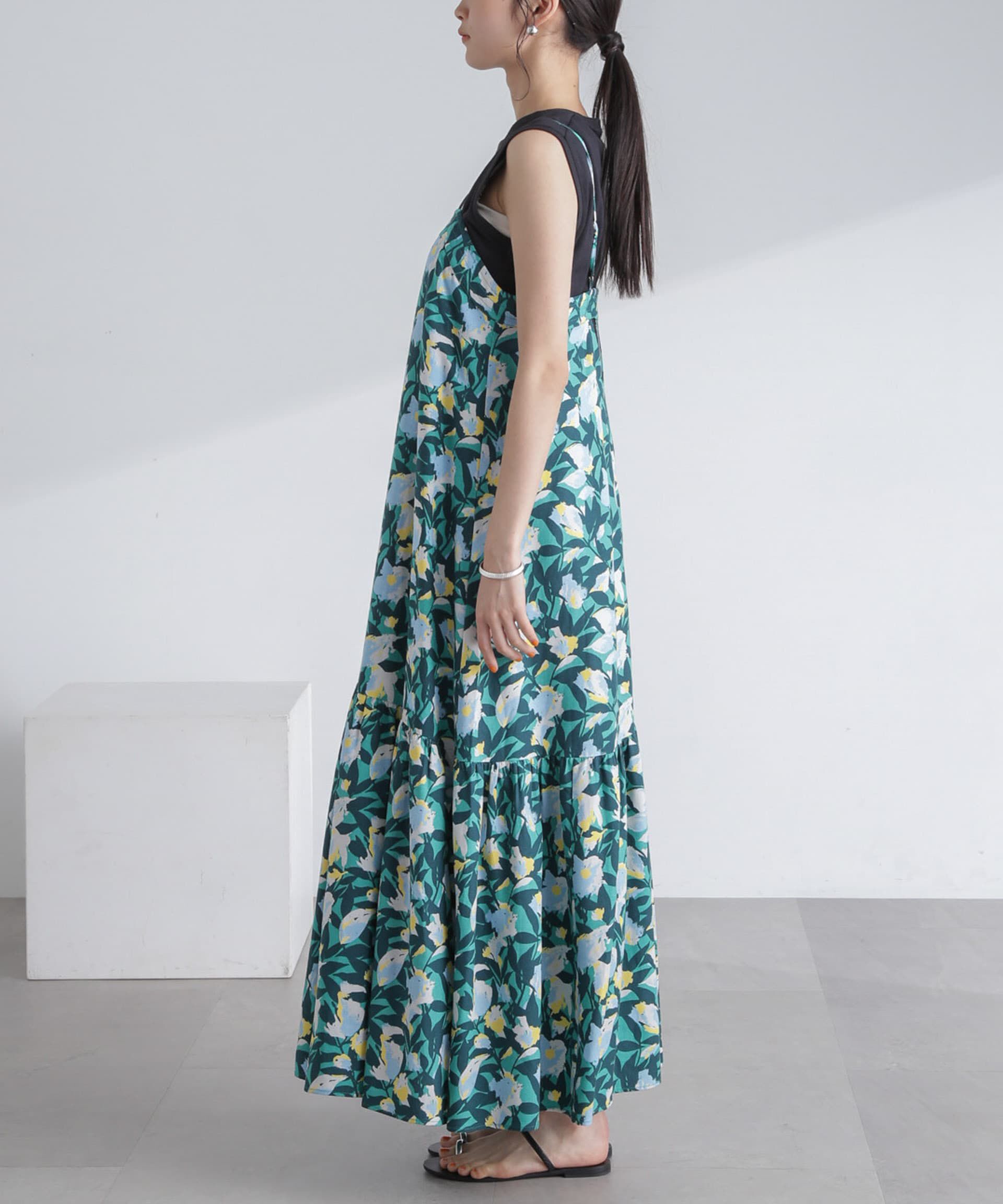 nano･universe「ボタニカルプリントキャミワンピース」|ワンピース|