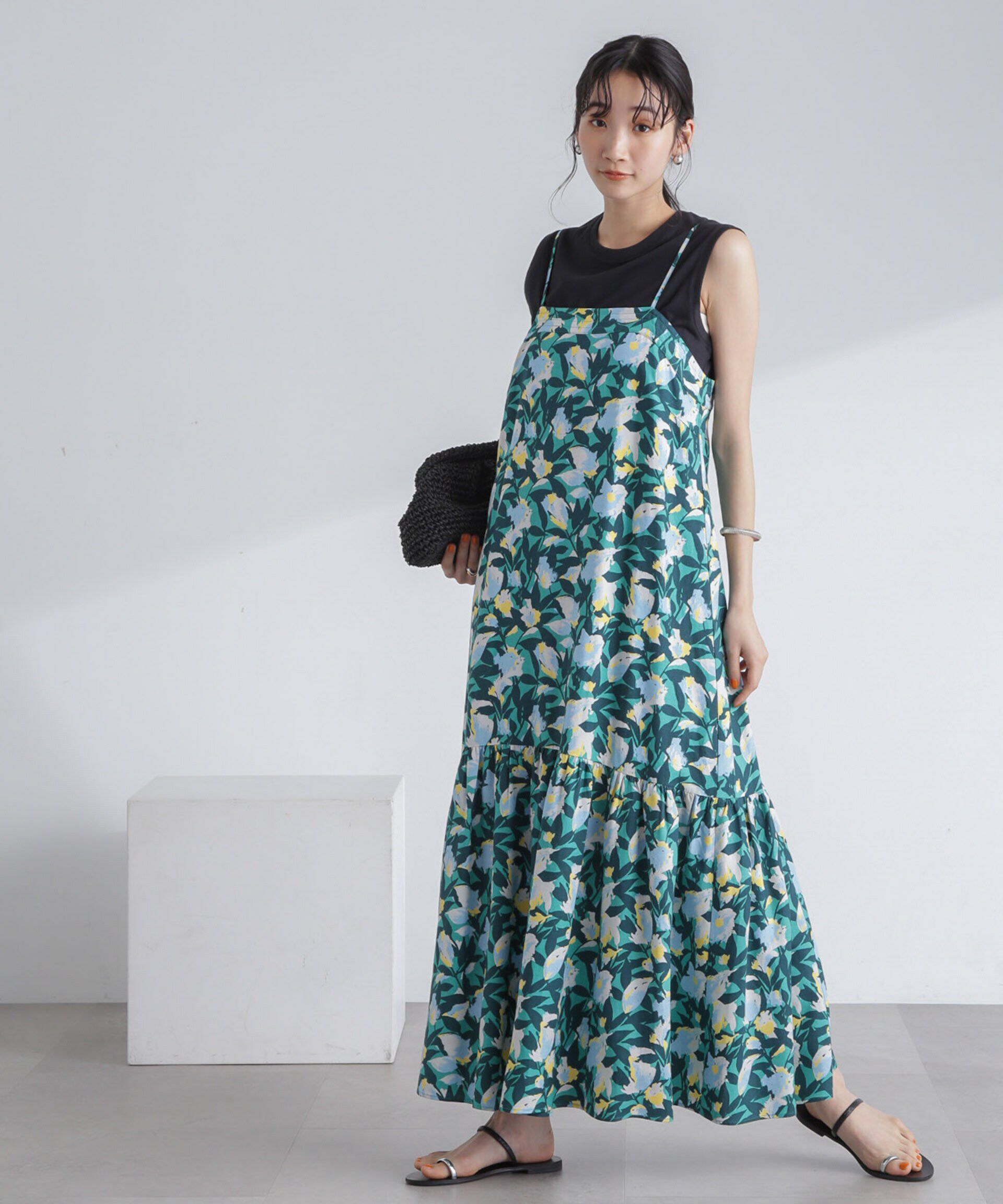 nano･universe「ボタニカルプリントキャミワンピース」|ワンピース|