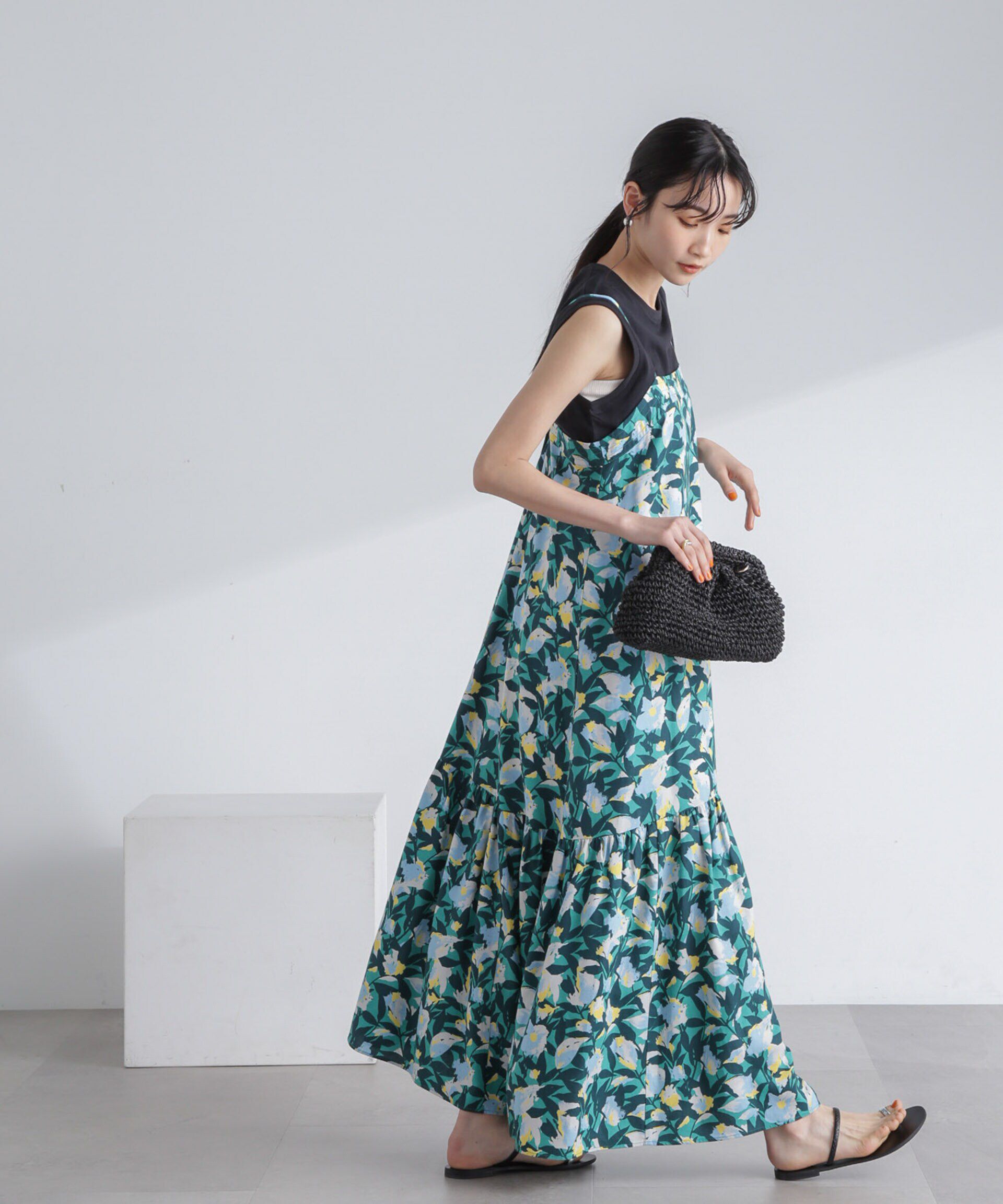 nano･universe「ボタニカルプリントキャミワンピース」|ワンピース|