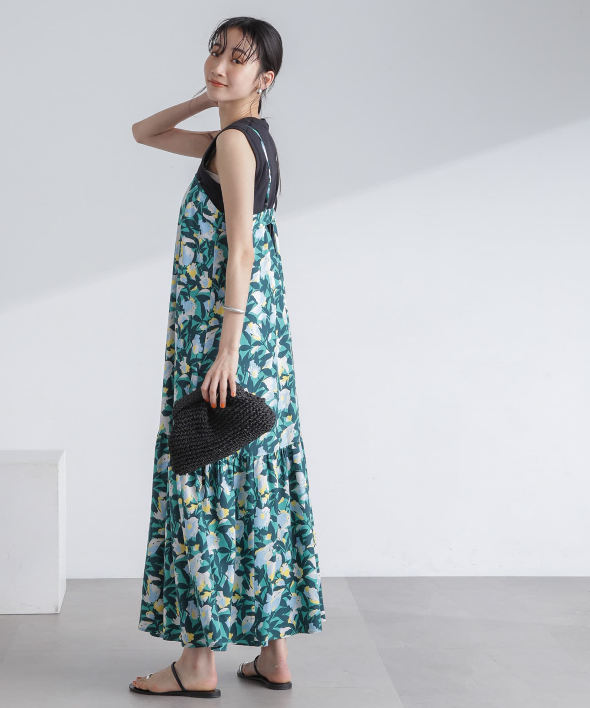 nano･universe「ボタニカルプリントキャミワンピース」|ワンピース|