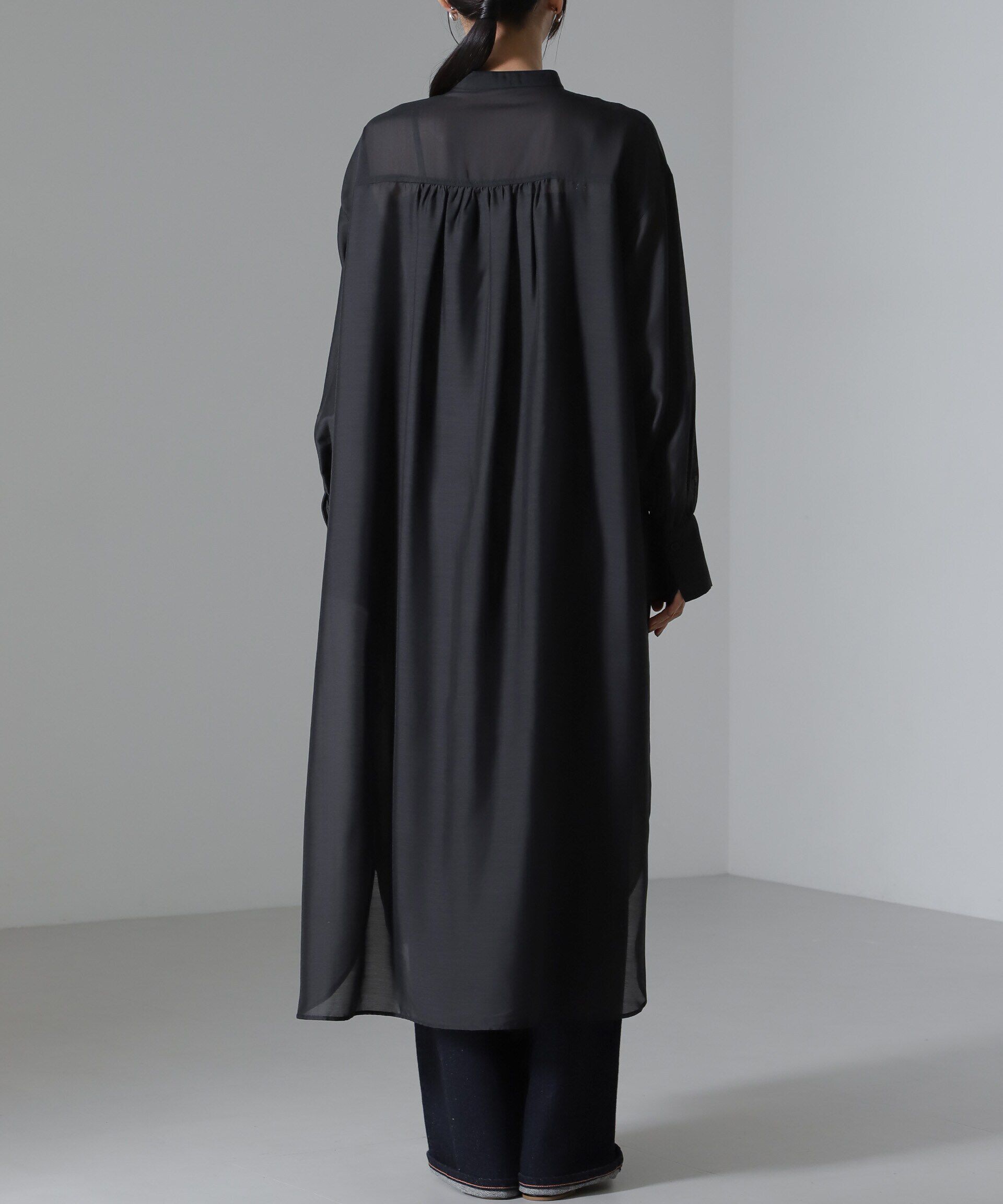 nano･universe「シアーマキシシャツワンピース」|ワンピース|