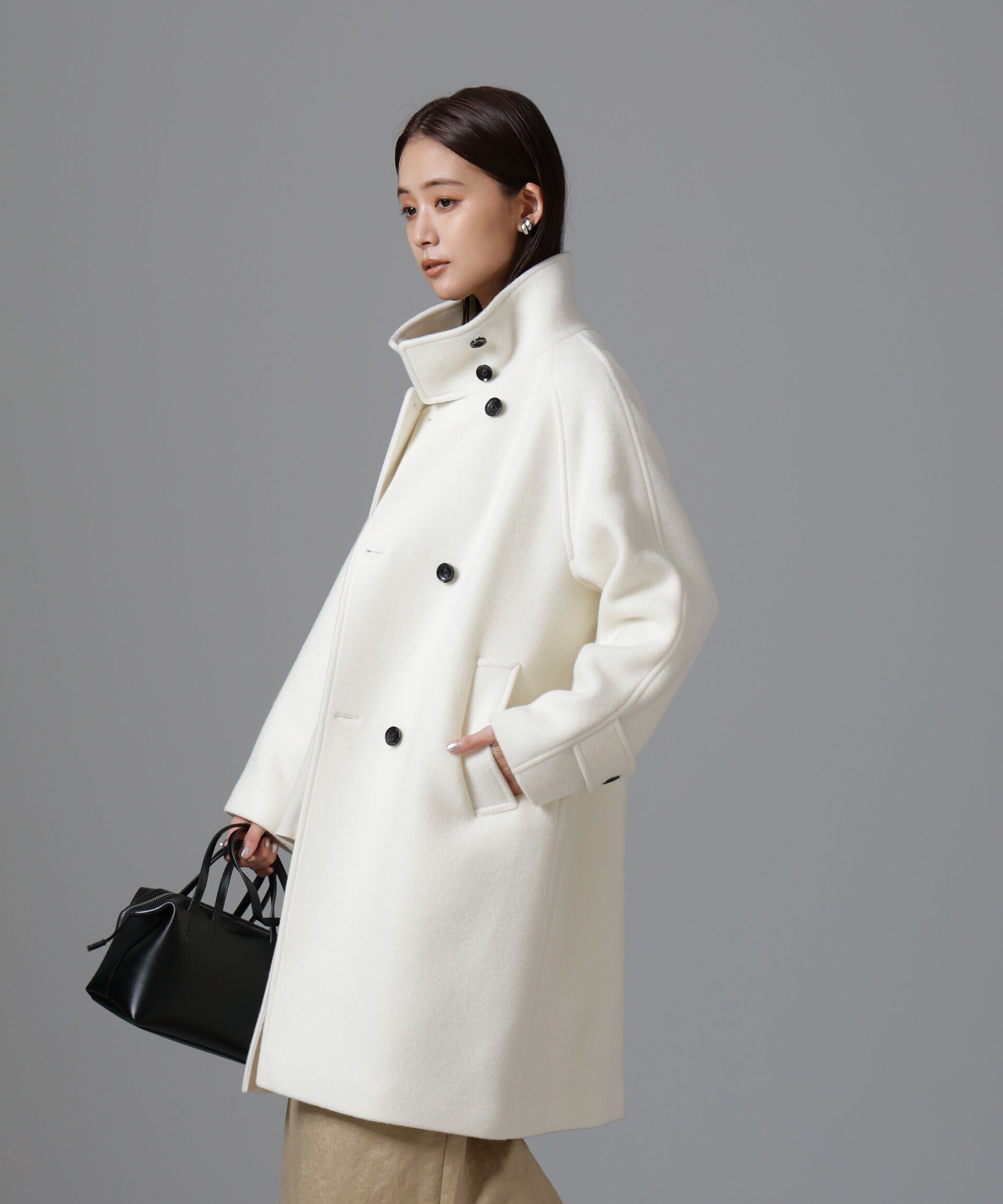 nano･universe「PECOLAMBウールカシミヤスタンドカラーコート」|その他|