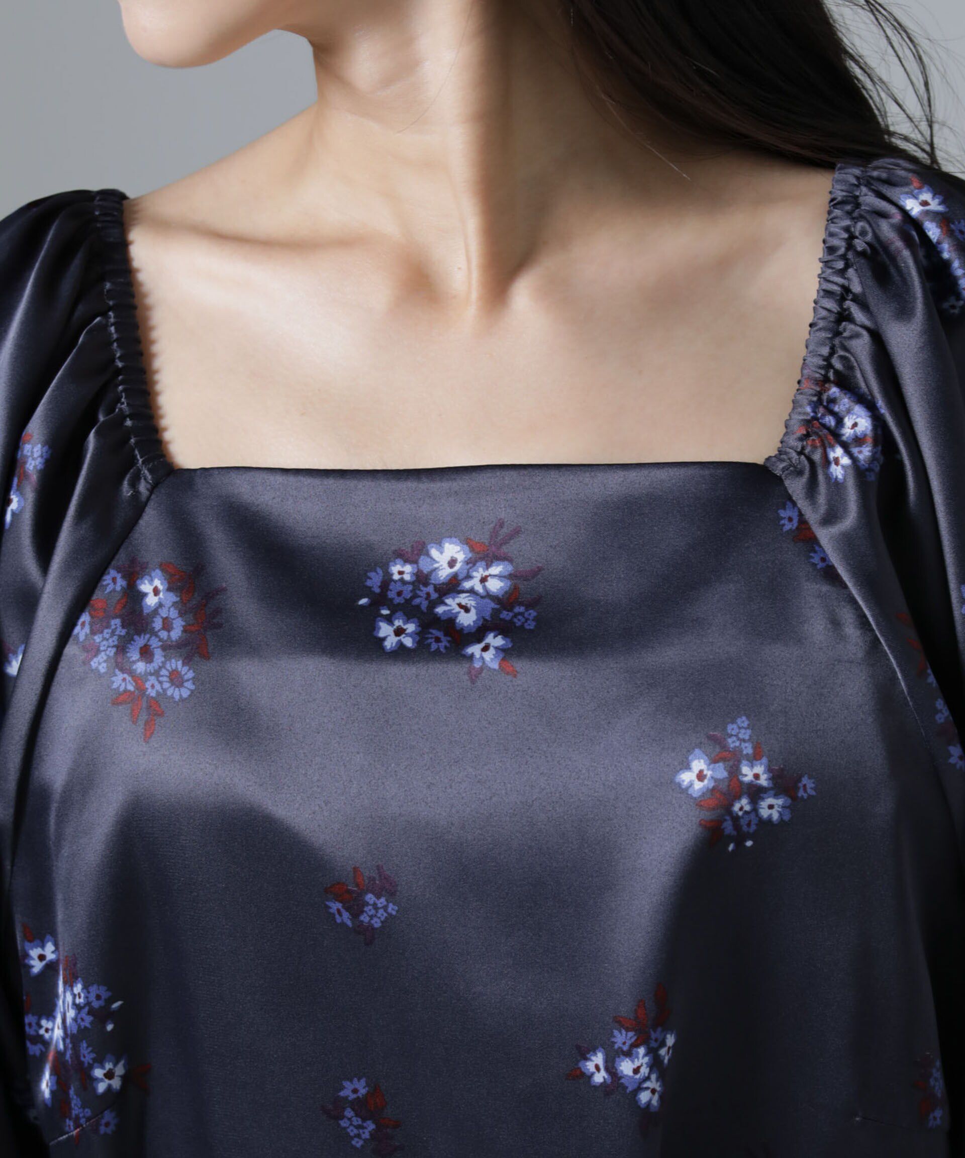 nano･universe「オフショル2WAYフラワープリントワンピース」|ワンピース|