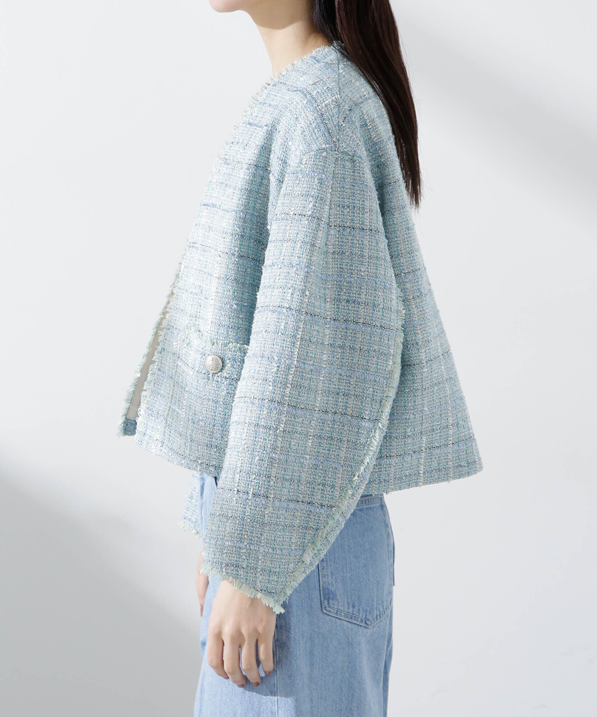 nano･universe「ツィードポケットショートジャケット」|テーラードジャケット|