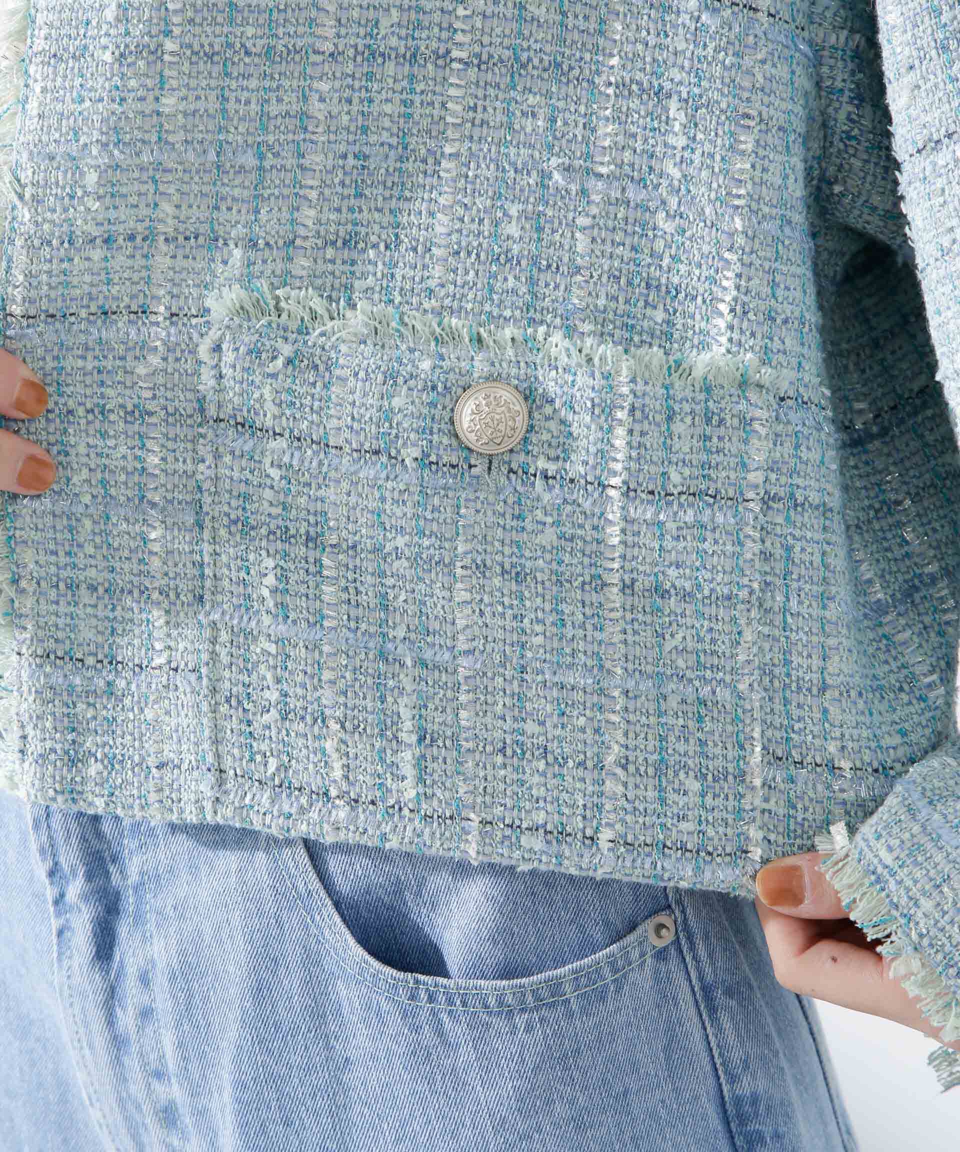 nano･universe「ツィードポケットショートジャケット」|テーラードジャケット|