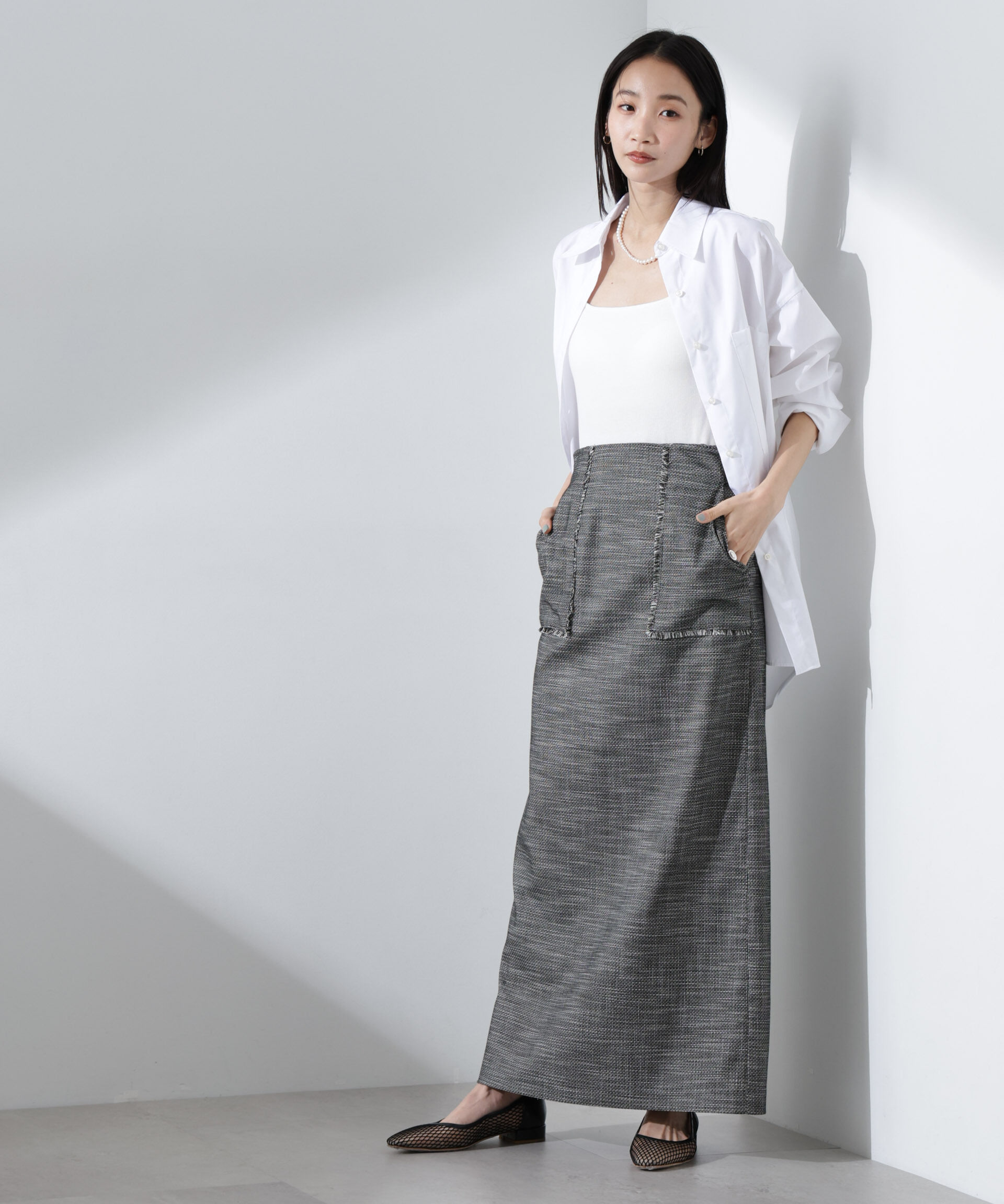 nano･universe「抗菌防臭リブカップ付きタンクトップ」|Tシャツ・カットソー|