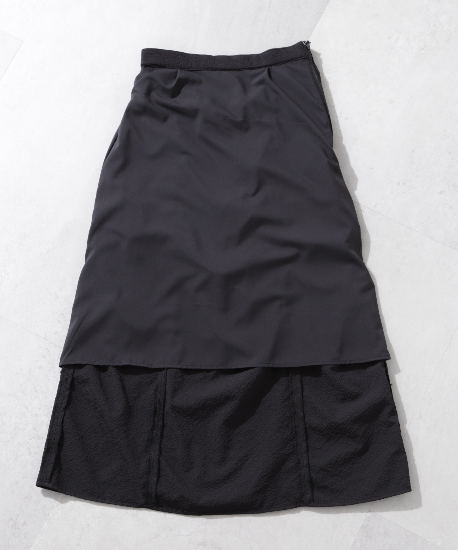 nano･universe「ギャザー切り替えサッカースカート」|スカート|