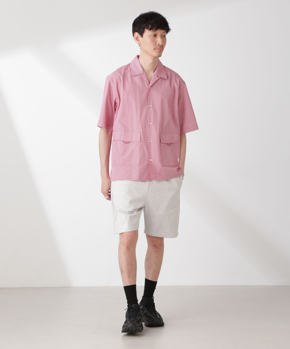 nano･universe「「NJ/CLUB」 マイクロギンガムチェックシャツ 半袖」|シャツ・ブラウス|