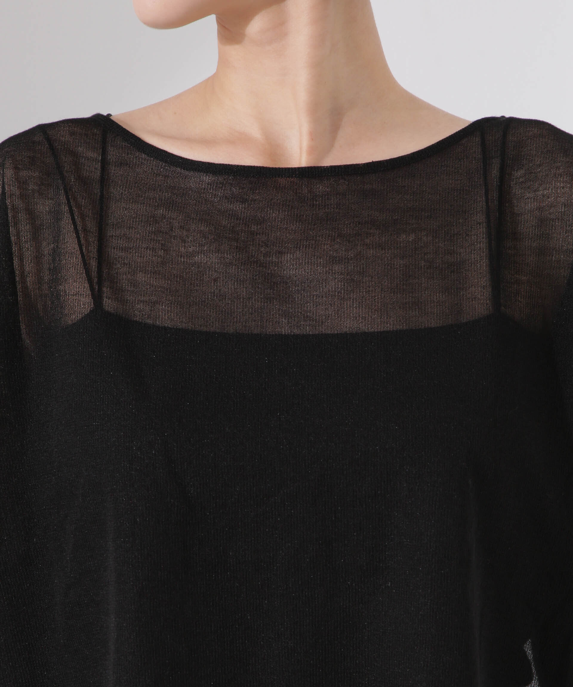 nano･universe「洗濯機洗可バイカラーシアーニット」|ニット・セーター|