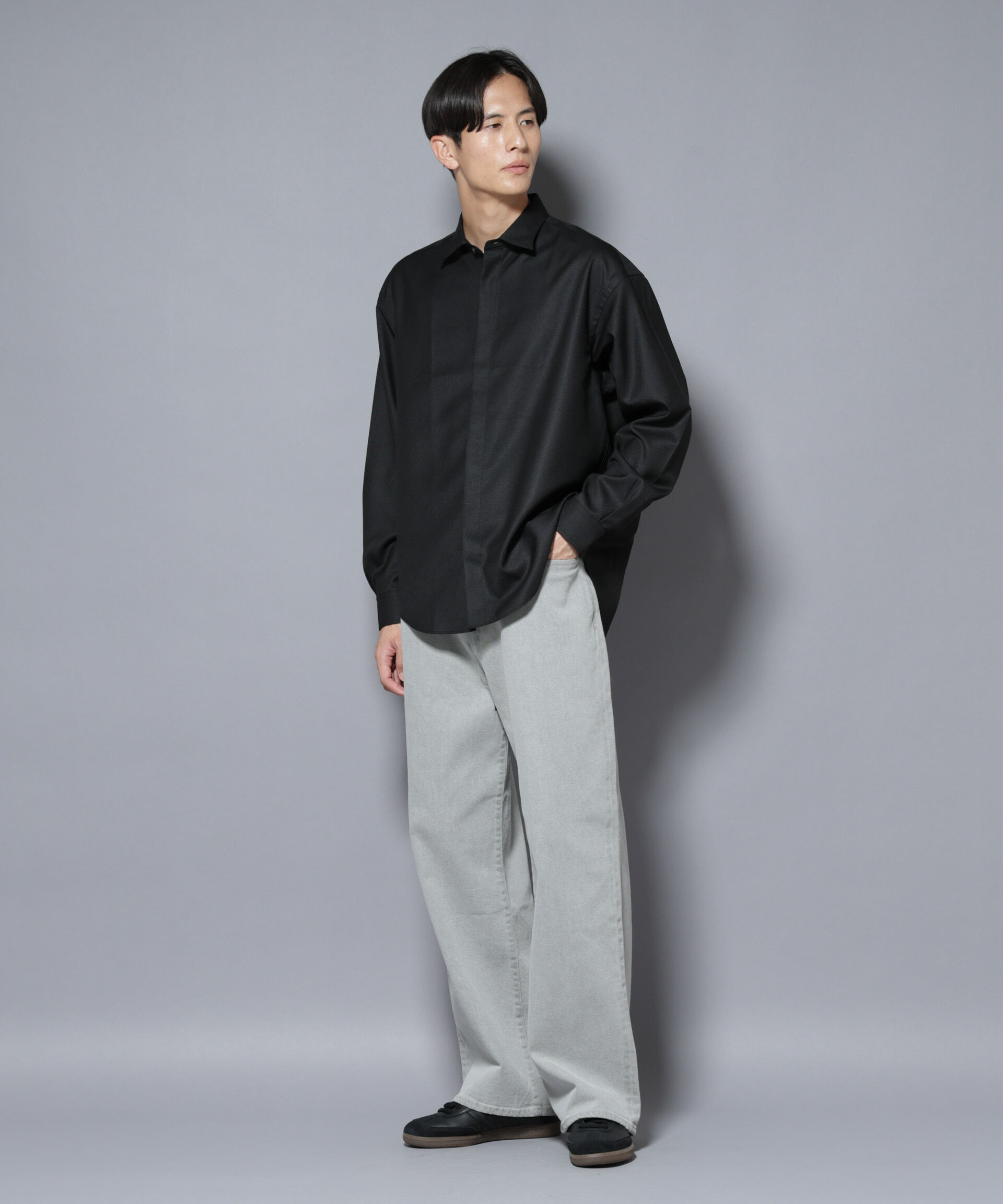 nano･universe「｢Gavante｣ ドライギャバレギュラーカラーシャツ」|シャツ・ブラウス|