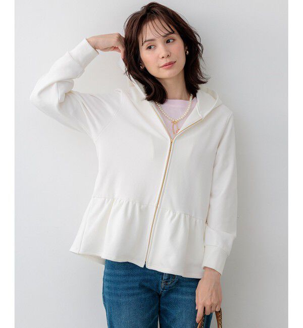 組曲「マシュマロタッチ裏毛 パーカー」|パーカー|ホワイト系
