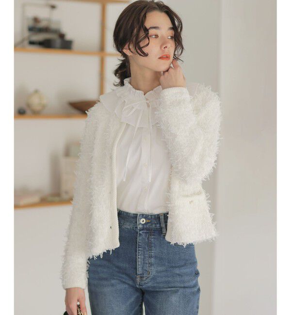 組曲「チュールヤーンファンシーニット ジャケット」|カーディガン|