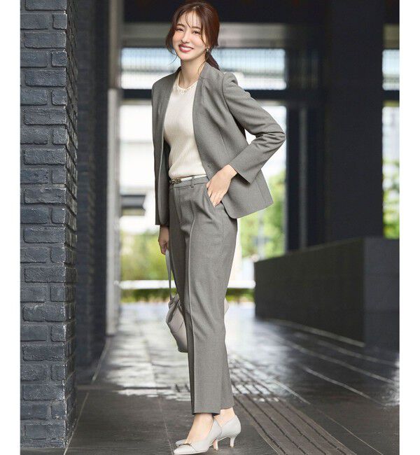 ANY SIS「【保温効果/ストレッチ】シリーズ累計13万枚突破！ビューティサーモ ノーカラージャケット」|ノーカラージャケット|