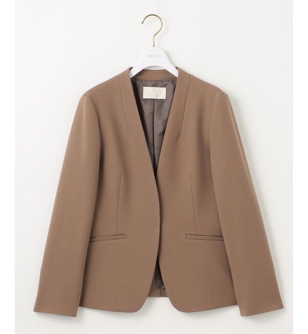 ANY SIS「【保温効果/ストレッチ】シリーズ累計13万枚突破！ビューティサーモ ノーカラージャケット」|ノーカラージャケット|