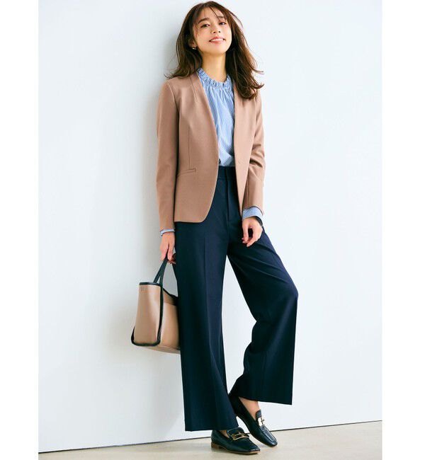 ANY SIS「【保温効果/ストレッチ】シリーズ累計13万枚突破！ビューティサーモ ノーカラージャケット」|ノーカラージャケット|