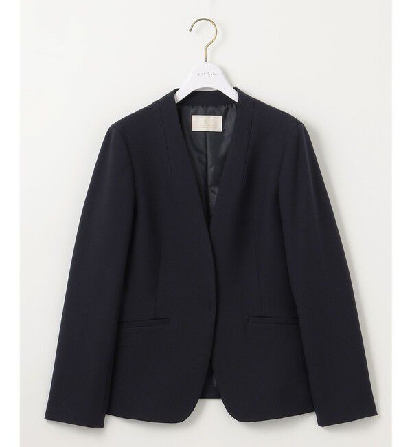 ANY SIS「【保温効果/ストレッチ】シリーズ累計13万枚突破！ビューティサーモ ノーカラージャケット」|ノーカラージャケット|