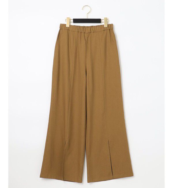 GRACE CONTINENTAL「フロントスリットパンツ」|チノ|キャメル