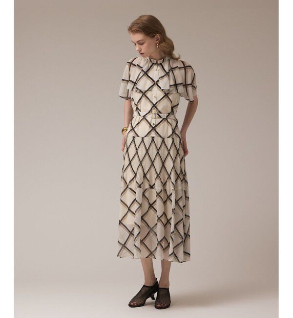 Diagram「チェックプリントプリーツワンピース」|ワンピース|