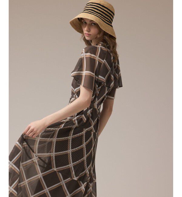 Diagram「チェックプリントプリーツワンピース」|ワンピース|
