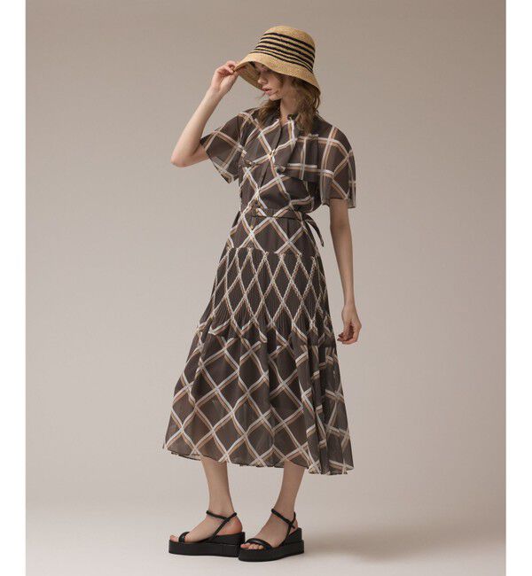 Diagram「チェックプリントプリーツワンピース」|ワンピース|
