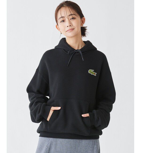 LACOSTE「オーバーサイズ エッセンシャルスウェットフーディー / スウェットパーカー」|パーカー|ブラック