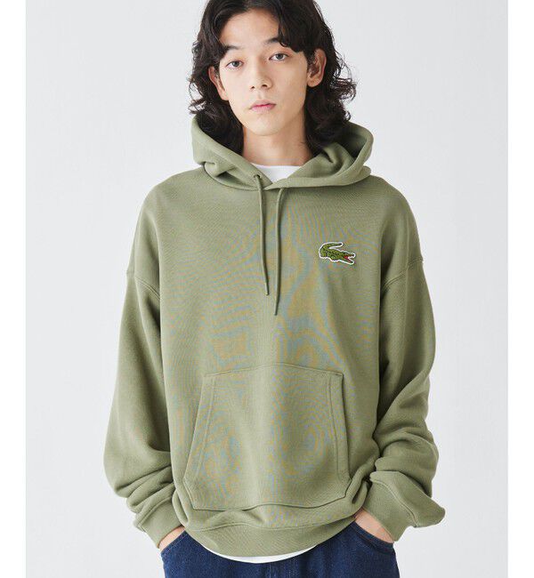 LACOSTE「オーバーサイズ エッセンシャルスウェットフーディー / スウェットパーカー」|パーカー|カーキ