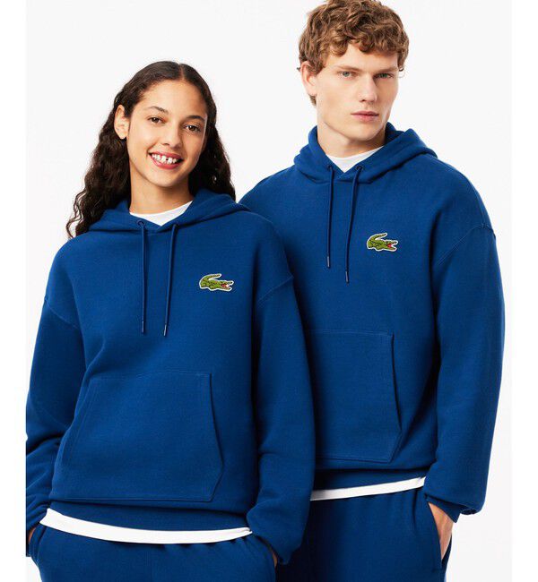 LACOSTE「オーバーサイズ エッセンシャルスウェットフーディー / スウェットパーカー」|パーカー|ブルー