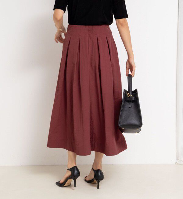 NOLLEY'S「ウォッシャブルバルキータフタタックスカート」|フレア|