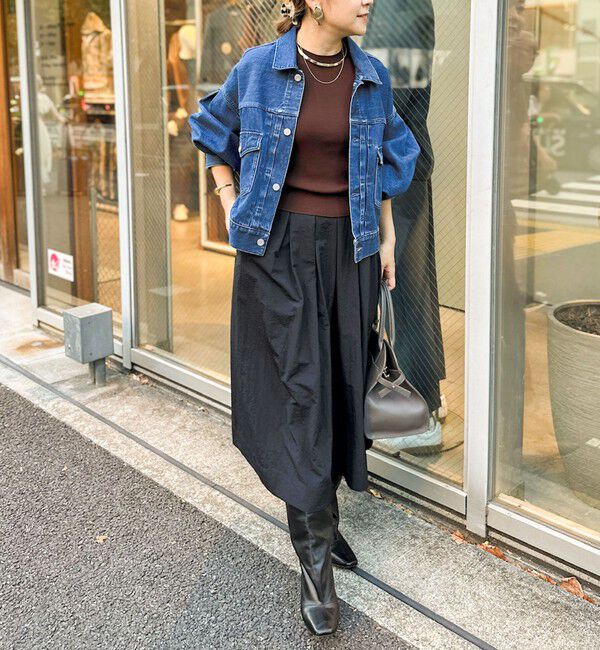 NOLLEY'S「ウォッシャブルバルキータフタタックスカート」|フレア|