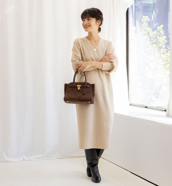 NOLLEY'S sophi「◇【WEB限定】ウォッシャブルラメ総針Vネックコクーンワンピース」|ワンピース|