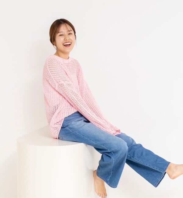 NOLLEY'S「《手洗い可能》ペーパーヤーンメッシュプルオーバー」|ニット・セーター|