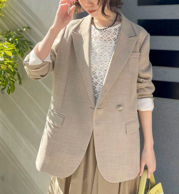 NOLLEY'S sophi「ウォッシャブルリネンライクオーバージャケット」|テーラードジャケット|