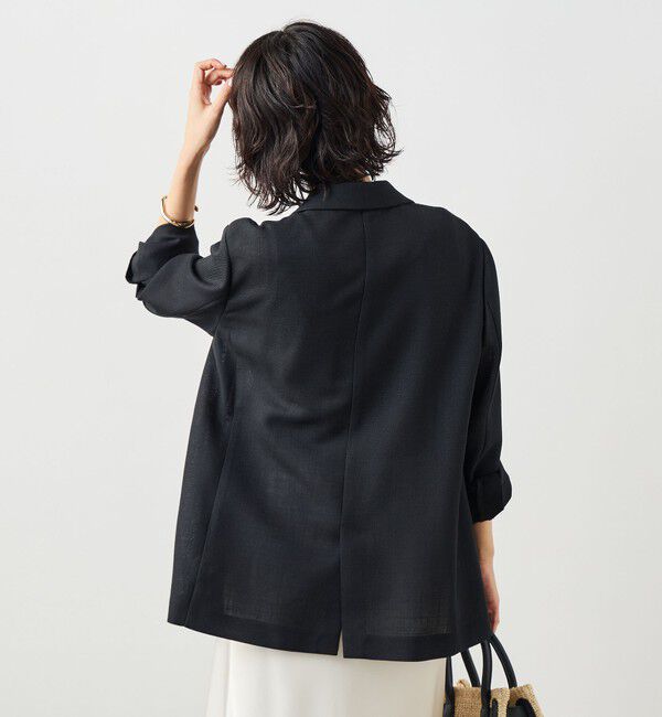 NOLLEY'S sophi「ウォッシャブルリネンライクオーバージャケット」|テーラードジャケット|