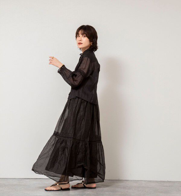 NOLLEY'S sophi「【MARILYN MOON】sheer starched cotton lace frilled ブラウス」|シャツ・ブラウス|