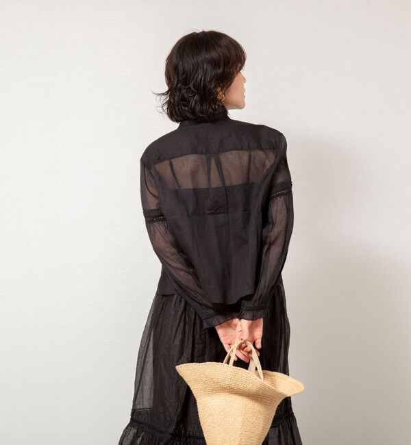 NOLLEY'S sophi「【MARILYN MOON】sheer starched cotton lace frilled ブラウス」|シャツ・ブラウス|