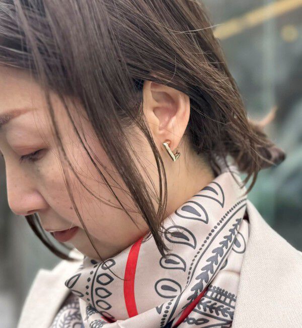 grace grace「【grace grace/グラスグラス】スクエアＧ型イヤリング」|イヤリング|