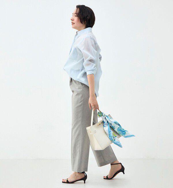 NOLLEY'S sophi「ウォッシャブルシアーオーガンジー2WAYシャツ」|シャツ・ブラウス|