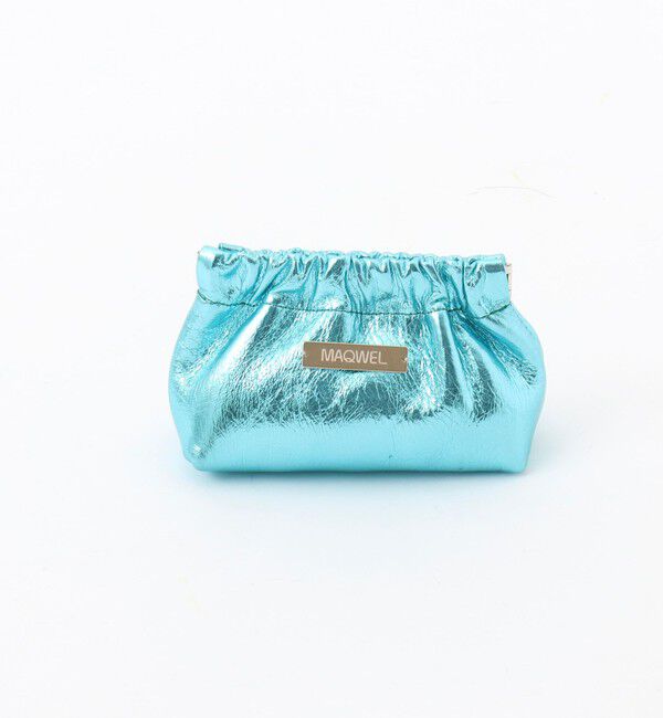 MAQWEL「【MAQWEL/マクウェル】メタリックポーチ」|ポーチ|ライトブルー