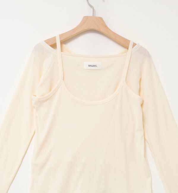 MAQWEL「【MAQWEL/マクウェル】ウォッシャブルレイヤードプルオーバー」|Tシャツ・カットソー|