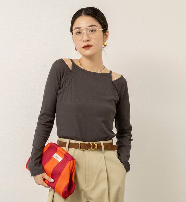 MAQWEL「【MAQWEL/マクウェル】ウォッシャブルレイヤードプルオーバー」|Tシャツ・カットソー|