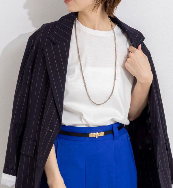 NOLLEY'S「ウォッシャブルベーシックTシャツ」|Tシャツ・カットソー|ホワイト