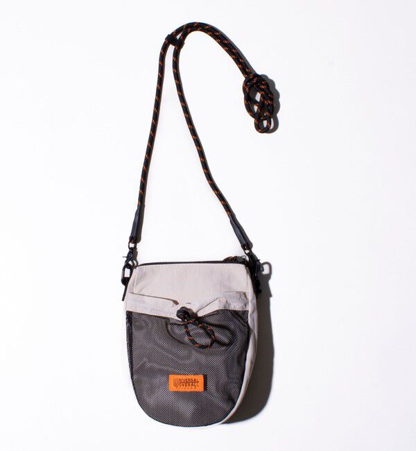 GLOSTER「【UNIVERSAL OVERALL】フロントメッシュ ザイルミニショルダーバッグ」|ショルダー・メッセンジャー|ベージュ
