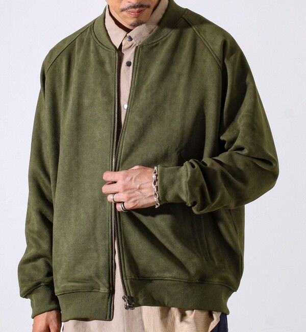 GLOSTER「【秋の新定番】フェイクスエードMA-1ジップブルゾン」|ブルゾン・スタジャン|
