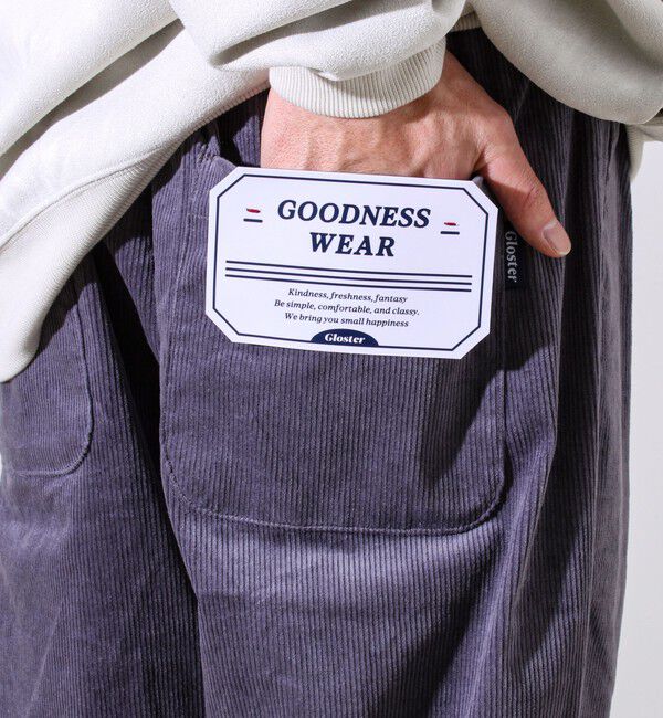 GLOSTER「【人気シリーズ/UNISEX/4サイズ/7色展開】GOODNESS コールパンツ」|チノ|