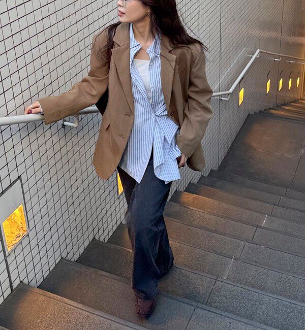 fredy emue「リネン混ラチネオーバージャケット」|テーラードジャケット|