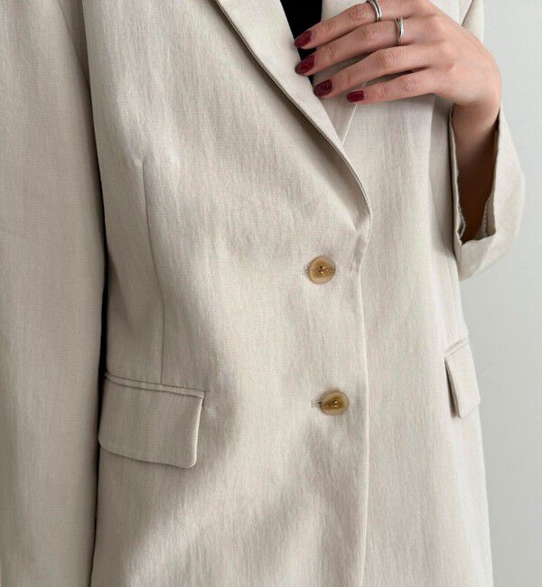 fredy emue「リネン混ラチネオーバージャケット」|テーラードジャケット|