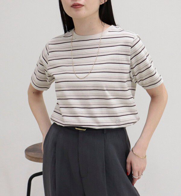 fredy emue「汗ジミ軽減天竺BasicTシャツ」|Tシャツ・カットソー|ベージュ系その他