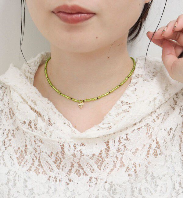 fredy emue「ビーズ&times;ハートトップネックレス」|ネックレス|