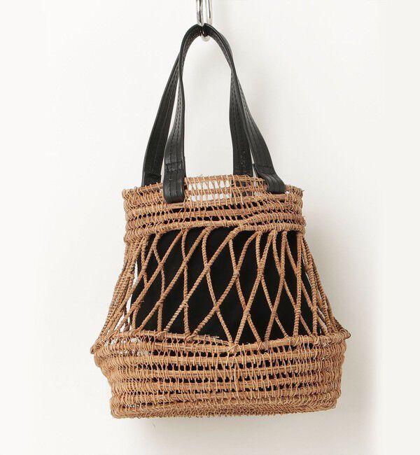 fredy emue「【TARANGO/タランゴ】レザーハンドルクロス編みバッグ」|かごバッグ|