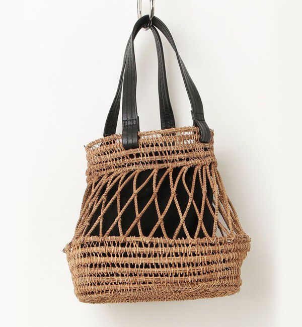 fredy emue「【TARANGO/タランゴ】レザーハンドルクロス編みバッグ」|かごバッグ|